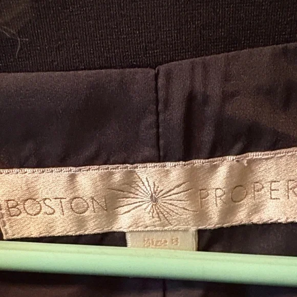 Boston Proper Black Lace-Up Leather Jacket - Picture 2 of 7